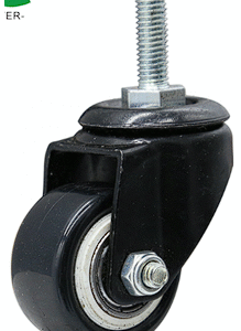 ATI PVC Black Light Duty Thread Caster Wheel Moving
