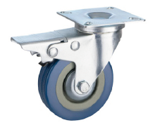 ATI PVC Material Light Duty Plate Caster Wheel Brake