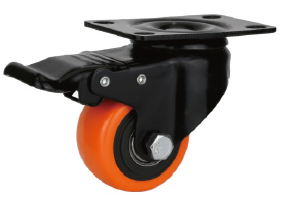ATI orange PVC light duty caster wheel with brake in Bangladesh