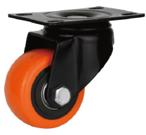 ATI PVC Orange Light Duty Plate Caster Wheel Moving