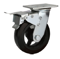 ATI Rubber Industrial Caster Wheel Heavy Duty Front Brake