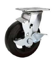 ATI Rubber Industrial Caster Wheel Heavy Duty Side Brake